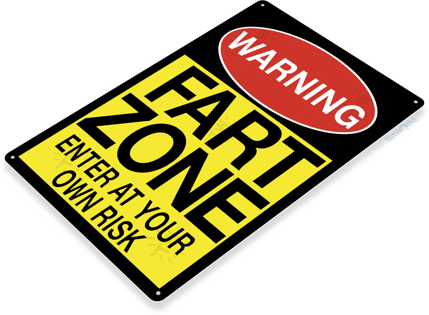 TIN SIGN Fart Zone Caution Warning Metal D&eacute;cor Wall Store Shop Garage A362