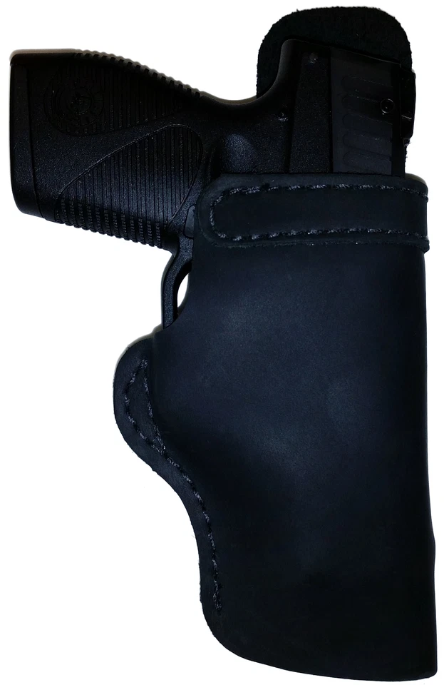LT BLACK CUSTOM OWB Leather Holster YOUR CHOICE:rh,lh-laser-slide-cant-belt-mag+ - Image 3 of 4