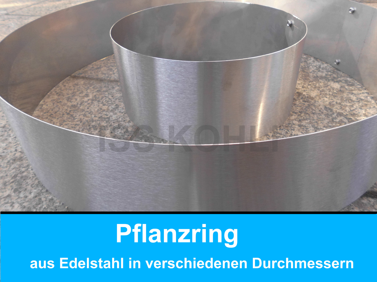 Pflanzenring Baumring Rasenkanten Edelstahl nirosta Beetumrandung Ring Kreis