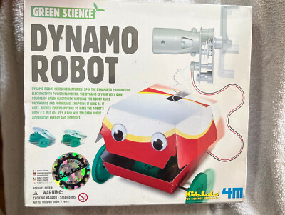 Robot Kit Green Science Dynamo Kidz Lab Toysmith #3781 Kids Toys Building 4M