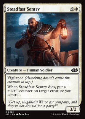 MTG Magic the Gathering Steadfast Sentry (262/779) Foundations Jumpstart NM