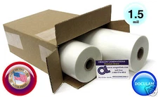 [2 Rolls] Doculam Hot Laminating Film 12" x 500' x 1" core 1.5 Mil American Made