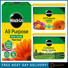 MIRACLE GRO CONCENTRATED PLANT LAWN FOOD ALL PURPOSE ROSE SHRUB GROWTH TUB 2KG