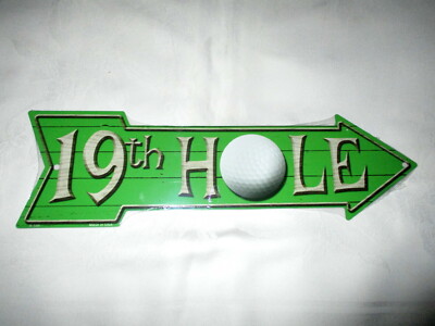 **Unique 19th HOLE Metal Arrow Sign #12a - NEW**