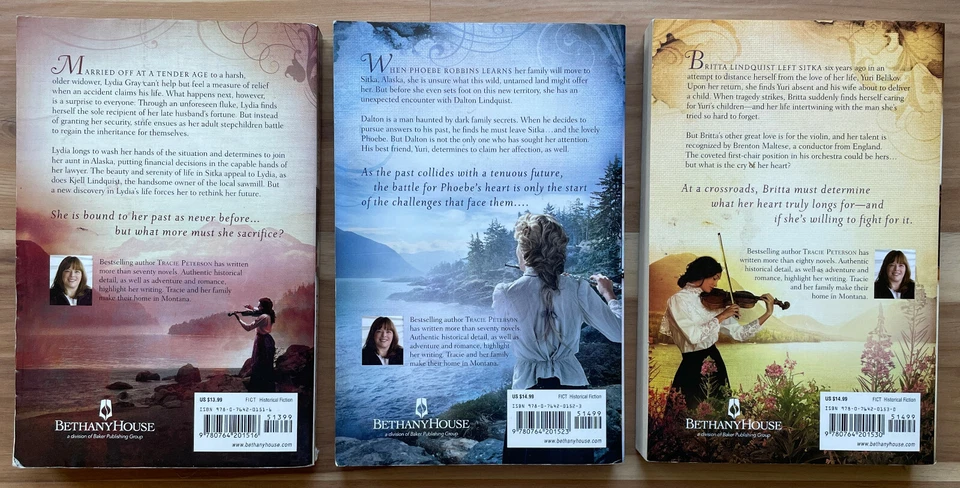 3 Tracie Peterson Song of Alaska Trade PB Romance Bethany House Dawn's Prelude Foto 3 de 4