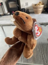 Ty Beanie Babies Bucky The Beaver (1995) With Tag In  PVC Pellets New Baby New