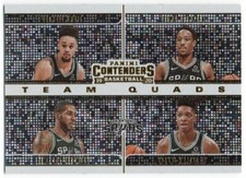 2019-20 Panini Contenders Team Quads 27 LaMarcus Aldridge Lonnie Walker IV Spurs