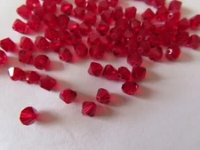 72 Swarovski Bicone Beads in 5mm Siam. #5301
