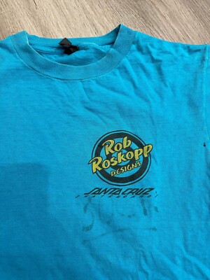 ロブ・ロスコップ Tシャツ 青 SANTA CRUZ ROB ROSKOPP T-SHIRT（STEDMAN/X-LARGE） - 古着屋