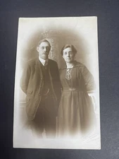 RPPC Professional Portrait In Studio Of Man And Wife 