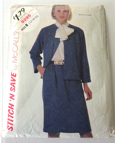 McCall's 9295 Vintage Misses 12-14-16 Shirt & Skirt Pattern Elastic Waist - Picture 2 of 4