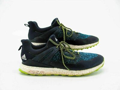 Adidas Men Shoe Crossknit Boost Golf Size 13M Blue Athletic Sport Pre Owned qp