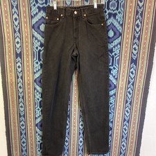 Vintage 90s Levi's 550 Denim Jeans Relaxed Fit Black Size 30x34 28x32 USA