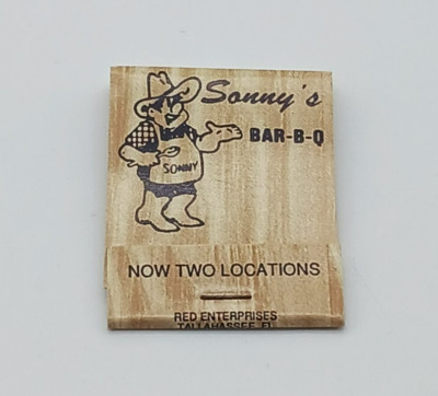 Sonny's Bar-B-Q Restaurant North Monroe Vintage Matchbook Full
