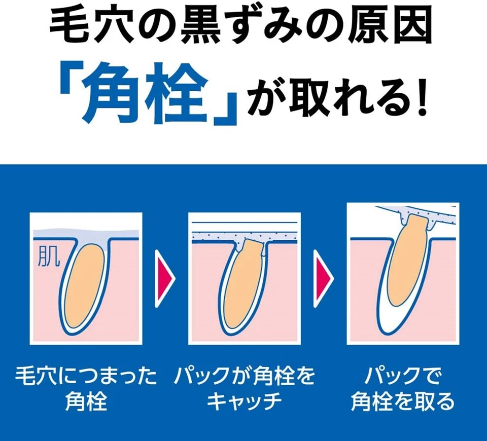 KAO Men's Biore Pore Clear Pack White Type 10 sheets for nose - Image 4 of 4