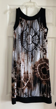 AB Studio Womens Black , brown,  white, gray Sleeveless Dress  Size 8