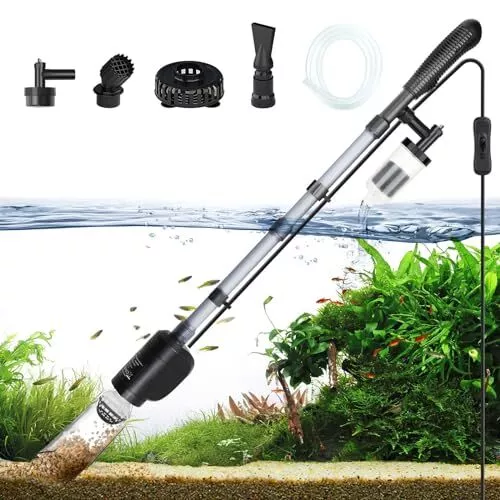 Aquarium Vacuum Gravel Cleaner Electric Fish & Turtle Tank Water