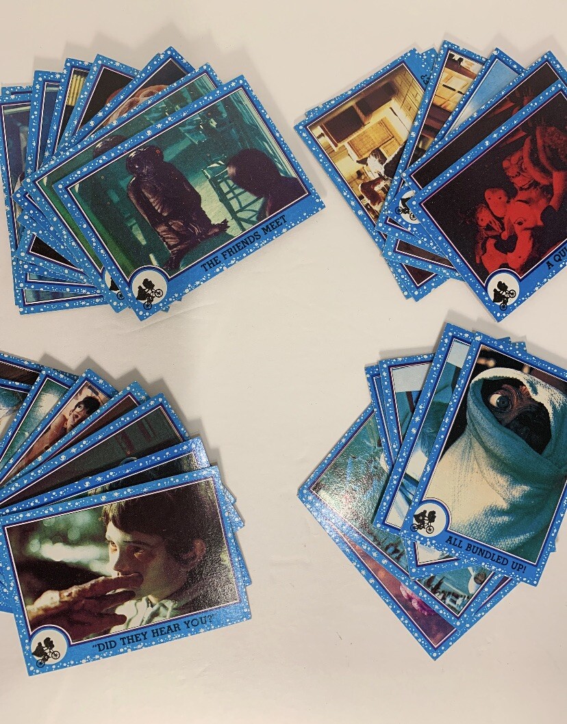 ET trading cards cards lot of 60 cards & 2 stickers eBay