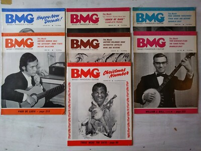 1970 - 7 Ausgaben der Vintage B.M.G Zeitschrift - Banjo Mandoline Gitarre