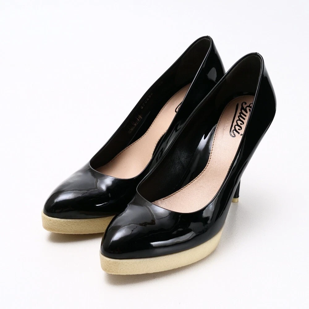 Objet inutilisé Escarpins GUCCI Taille 38 Cuir verni talon aiguille plateforme caoutchouc...