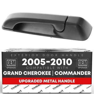 Exterior Door Handle, Driver Side for Jeep Commander, Cherokee Black w/ Keyho...