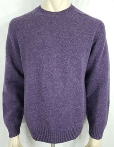 Brooks Brothers Roxo 100% Lã shetland Gola Careca suéter pulôver Masculino Médio | eBay