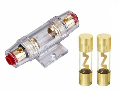 IMC Audio In-Line 4/8 Gauge AGU Fuse Holder w/ (2) 100 Amp Fuse for Car Audio