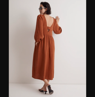 Madewell NEW NWT Womens XXS Brown Lightspun V Neck Midi Dress | eBay Madewell NEW NWT Womens XXS Brown Lightspun V Neck Midi Dress | eBay