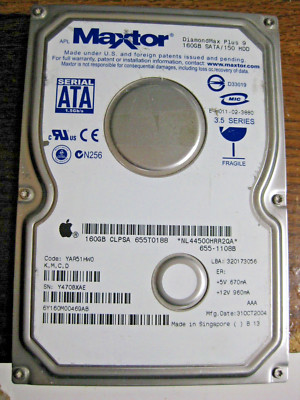 Maxtor DiamondMax Plus 9  160 GB Sata/150 3.5'' Internal Hard Drive, VERY GOOD!
