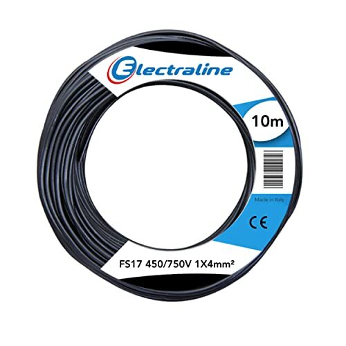Electraline 13211 Cavo Unipolare FS17, 10 mt, sezione 1x4 mm² adatto per cablagg