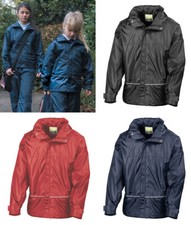 RESULT KIDS WATERPROOF JACKET RIP STOP CHILDRENS COAT SPORT TRACK R155J