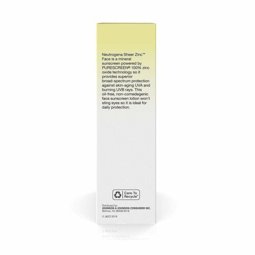 Neutrogena SPF 50 Facial Sunscreen Sheer Zinc Dry Touch Hypoallergenic 2 Ounce - Bild 6 von 9