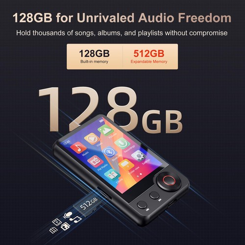128GB MP3 Player with Bluetooth - D53 Portable MP3 Touch Screen Music Player ... - Bild 5 von 7