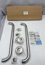 (2) ZUEXT 16" ADA Satin Brush Stainless Steel Shower Bath Wall Grab Assist Bars