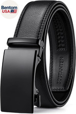 Mens Belt Leather Ratchet Belt for Men Dress and Casual with Adjustable Buckle,
