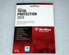 NEW McAfee Total Protection 2014 - 1 PC NO CD Drive Needed SEALED