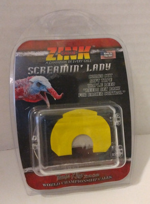 Turkey Mouth Call ZINK SCREAMIN LADY Combo Cut Triple Reed Soft Tape Carry Case