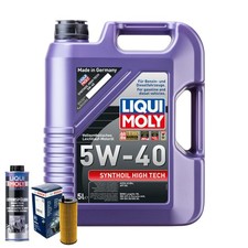 Motoröl 5W40 LIQUI MOLY Synthoil High Tech 5L+BOSCH Ölfilter +Spülung