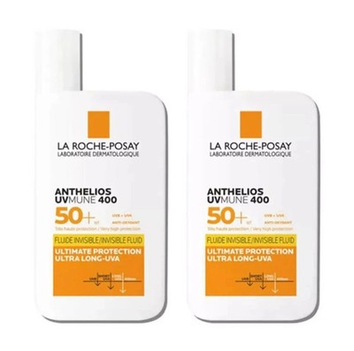 2 Stück La Roche-Posay Anthelios UVMune 400 LSF 50+ Invisible Fluid 50ml L