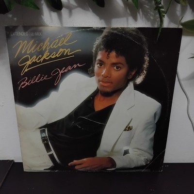 Vintage Michael Jackson ''Billie Jean'' Extended Remix 12'' Vinyl Single (1982)