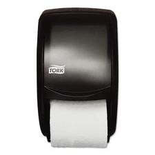 Tork Twin Toilet Paper Roll Dispenser Smoke T24, Modern Look, 55TR