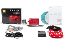  Near MINT w/Box Nikon COOLPIX S6200 Red 16.0MP Digital Camera From JAPAN
