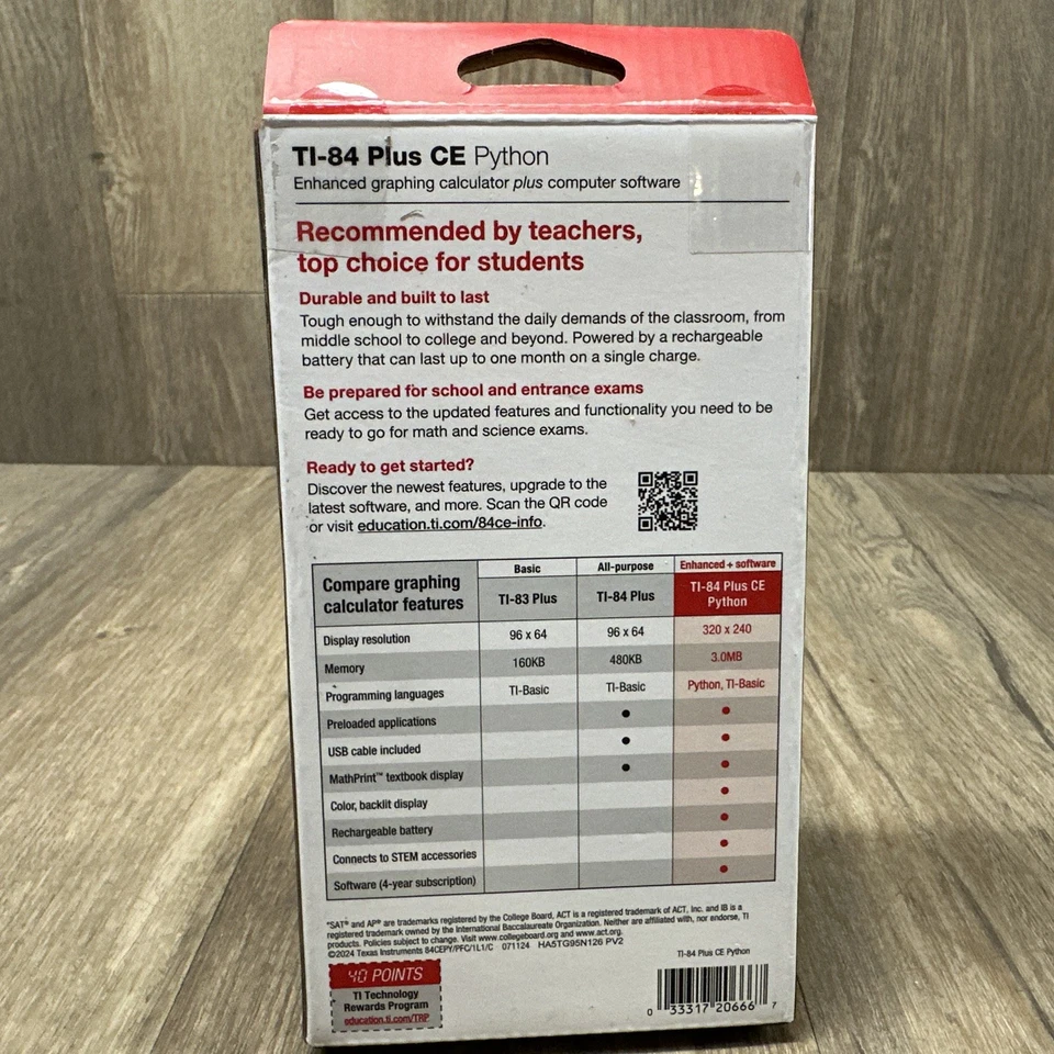 Texas Instruments TI-84 Plus CE Python Graphing Calculator Black New Sealed - Image 4 of 4