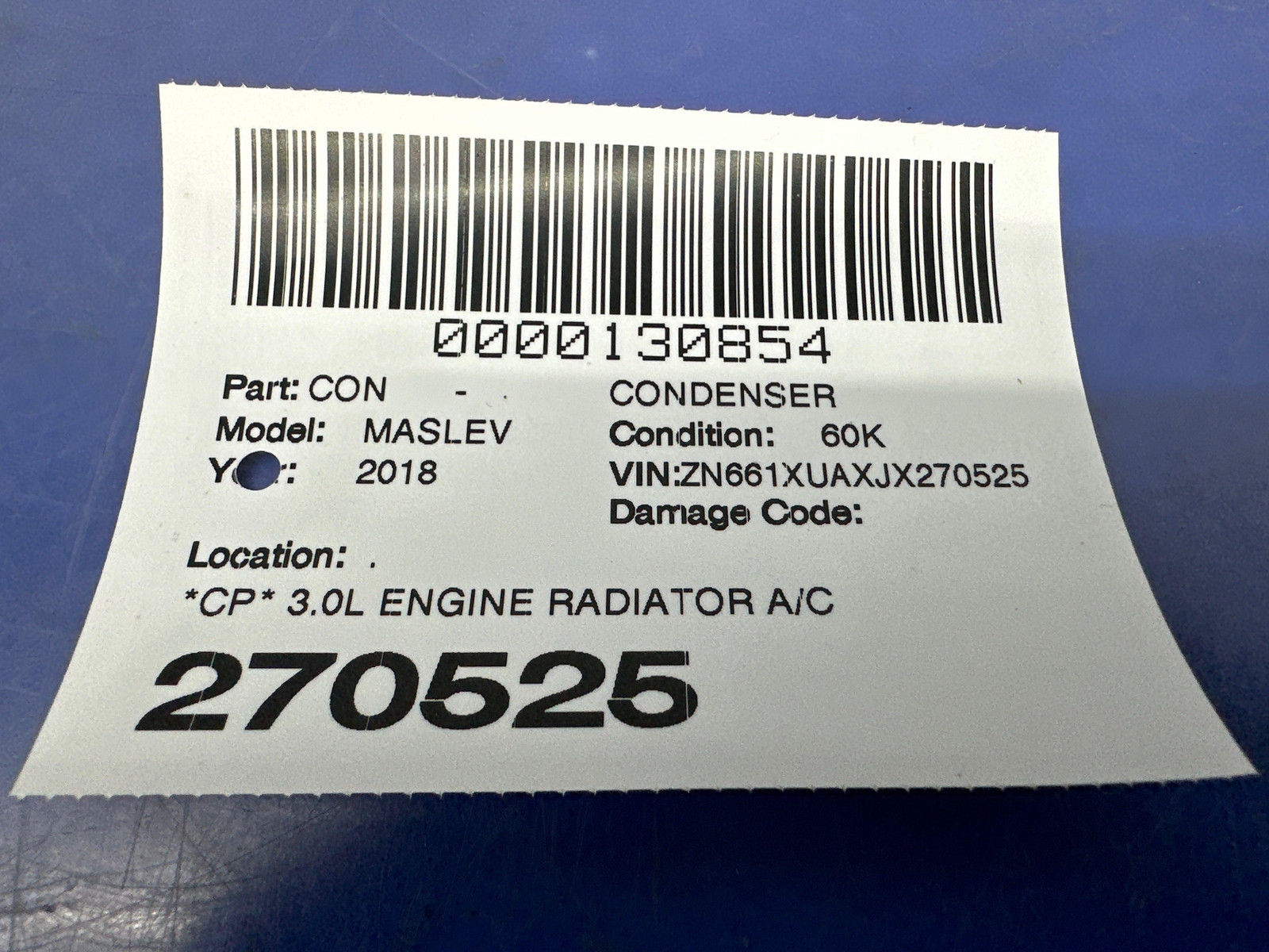 Maserati Levante 2017-2020 Transmission oil cooler