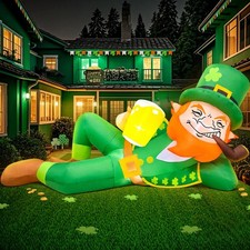 6FT St Patricks Day Inflatables Outdoor Decorations Leprechaun Inflatable St Pat