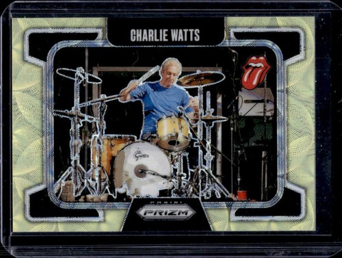 2025 Panini Prizm The Rolling Stones Charlie Watts Yellow Scope #/199