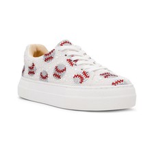 Women's Betsey Johnson Sidny Lace-Up Platform Sneakers Baseball