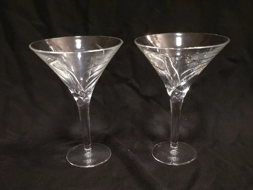 Waterford Crystal Siren Martini Glasses Vintage Lot Of 2 John Rocha