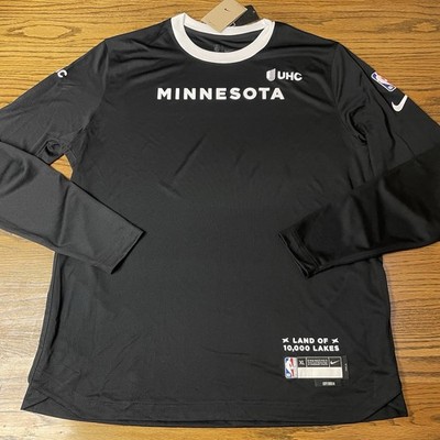 Minnesota Timberwolves Nike NBA Team Issue Warmup Shirt Men s XL Tall Black NEW
