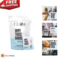 30 Pack Travel-Safe Hand Wipes - Hydrating, Unscented, and Individually Wrapped
